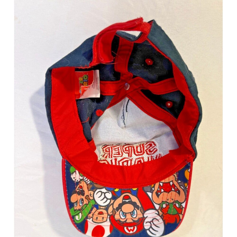 Super Mario Hat Black Red Nintendo Youth Toddler
